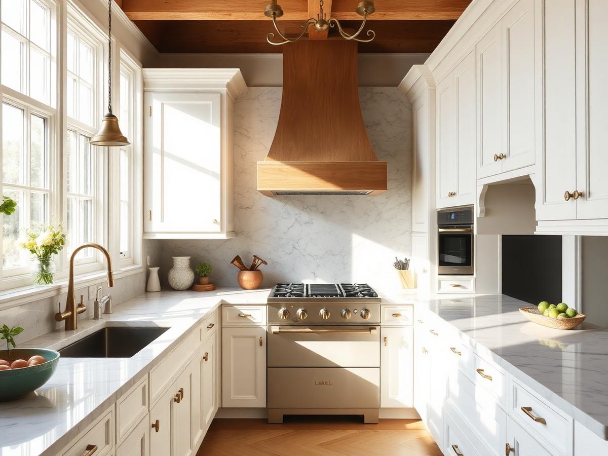 Oak & brass kitchen in Hudson, Ohio